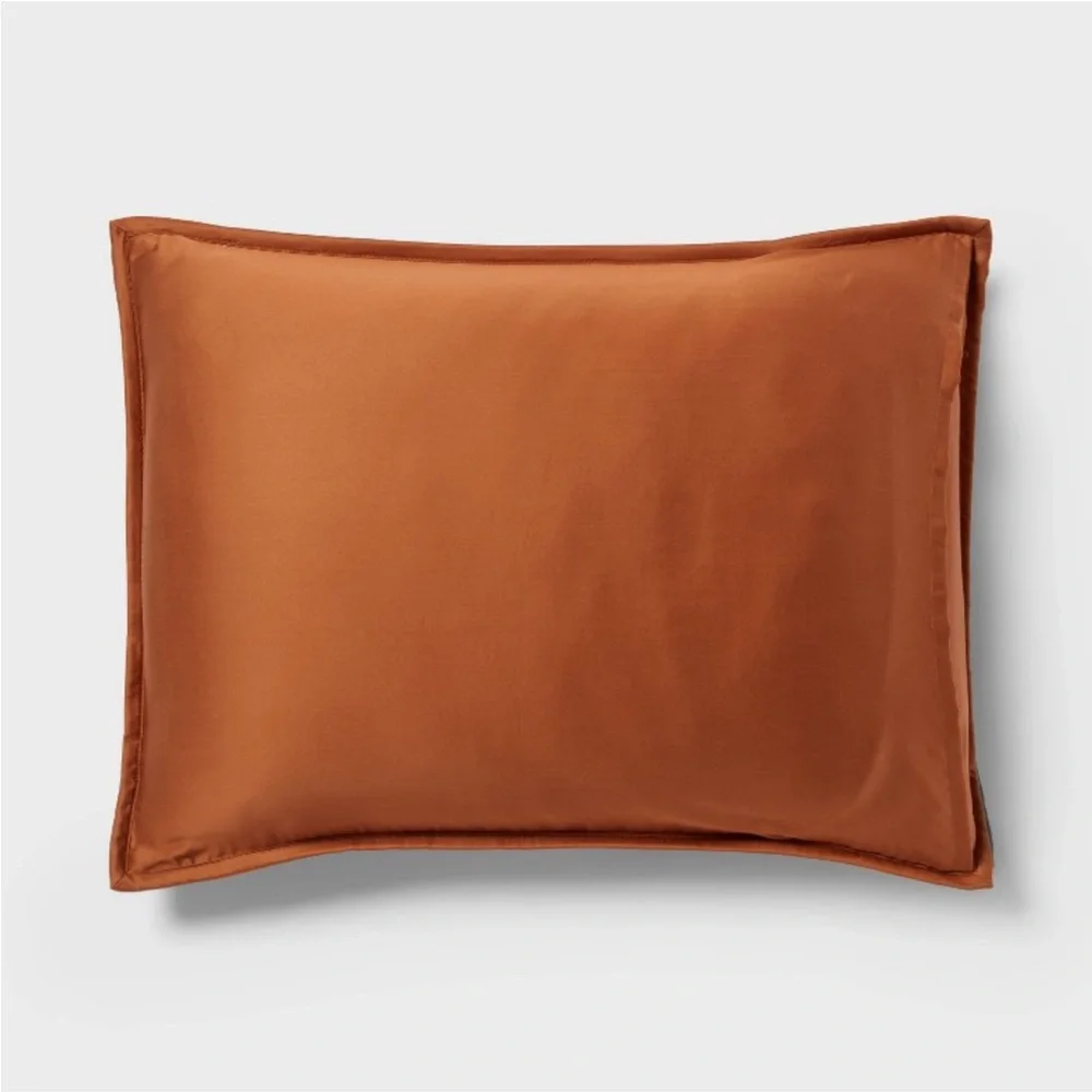 THRESHOLD NWT tencel comforter & sham set -copper -full/queen